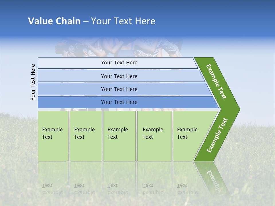 Woman Adolescent Grass PowerPoint Template