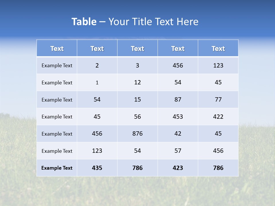 Woman Adolescent Grass PowerPoint Template