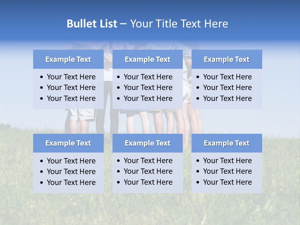 Woman Adolescent Grass PowerPoint Template