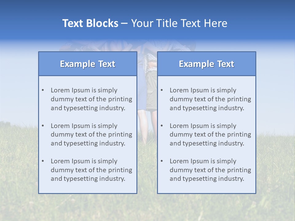 Woman Adolescent Grass PowerPoint Template