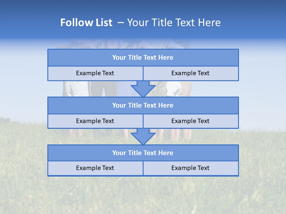 Woman Adolescent Grass PowerPoint Template