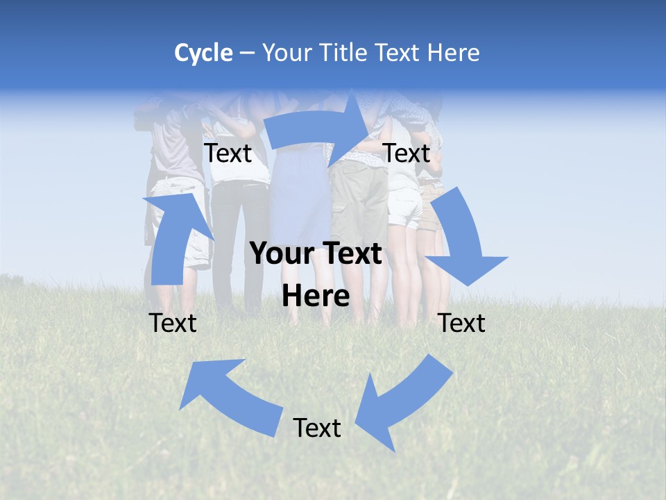 Woman Adolescent Grass PowerPoint Template