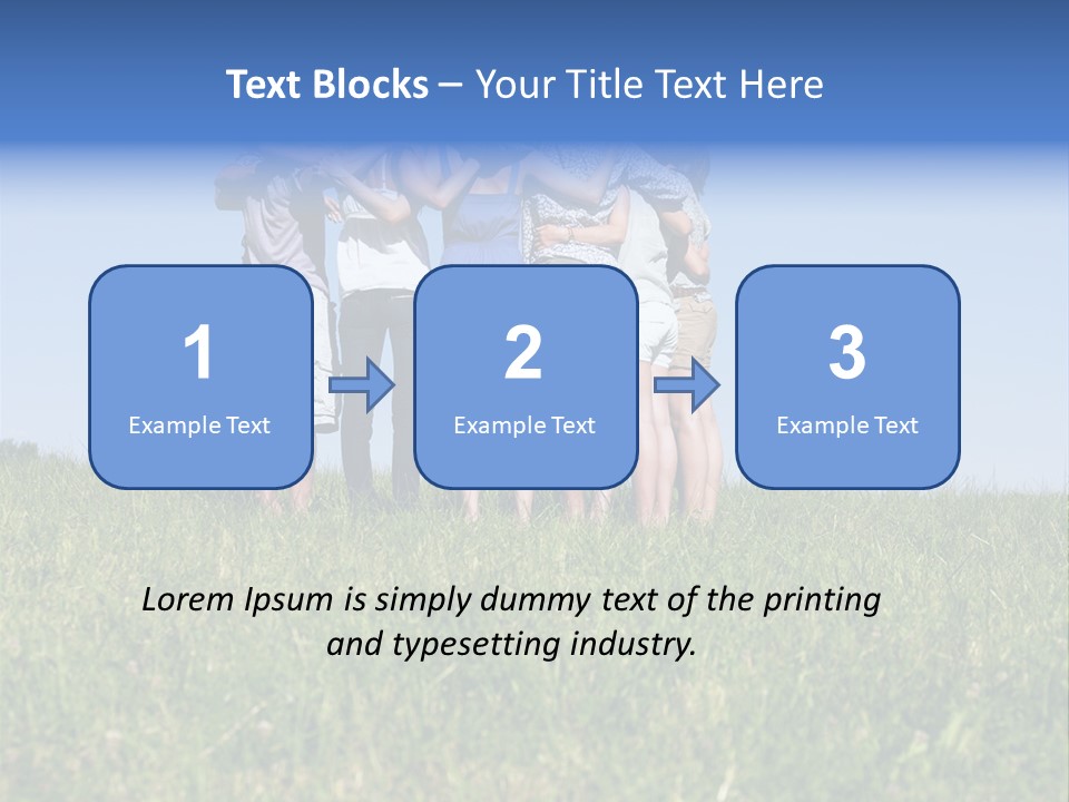 Woman Adolescent Grass PowerPoint Template