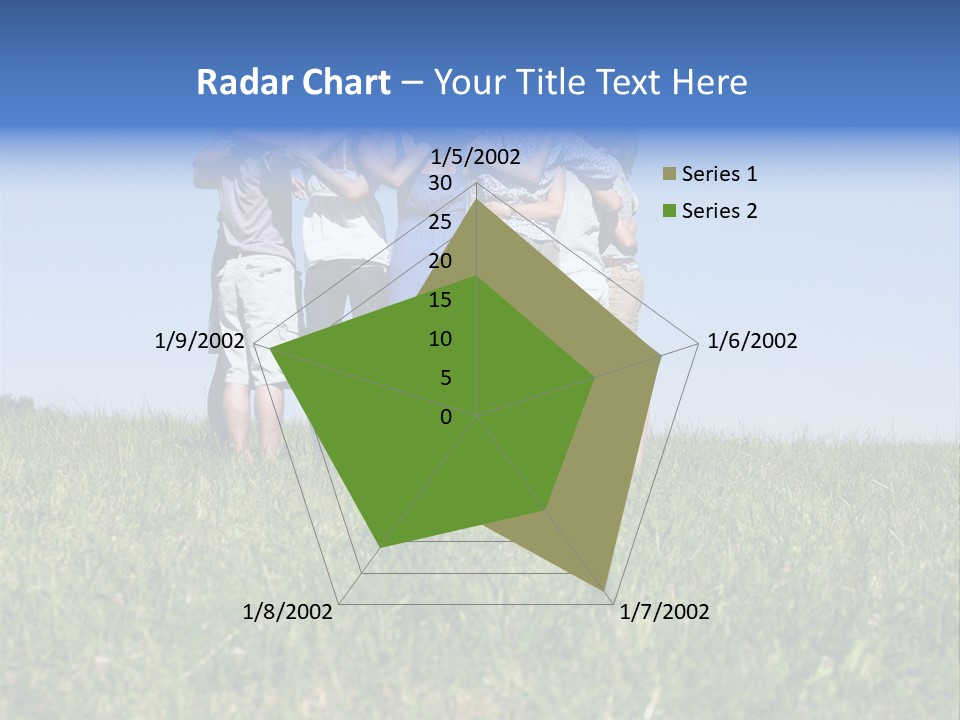 Woman Adolescent Grass PowerPoint Template