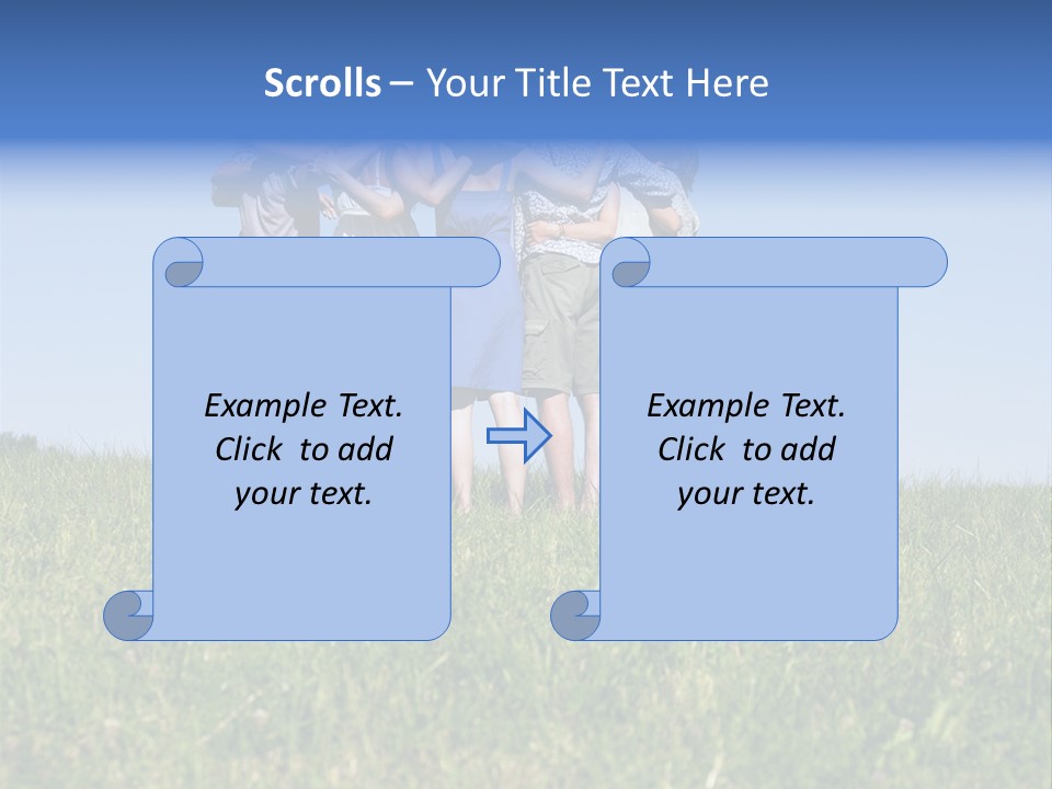 Woman Adolescent Grass PowerPoint Template