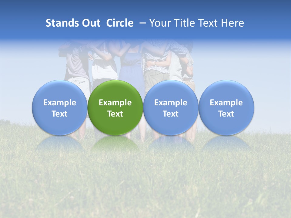 Woman Adolescent Grass PowerPoint Template