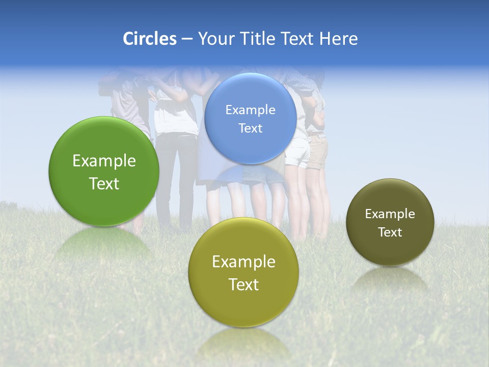 Woman Adolescent Grass PowerPoint Template