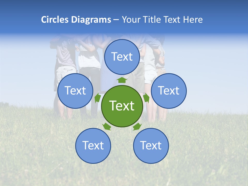 Woman Adolescent Grass PowerPoint Template