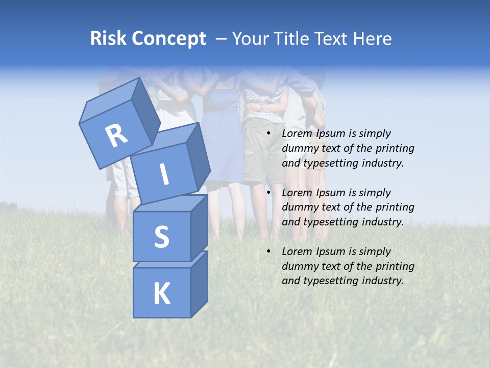 Woman Adolescent Grass PowerPoint Template