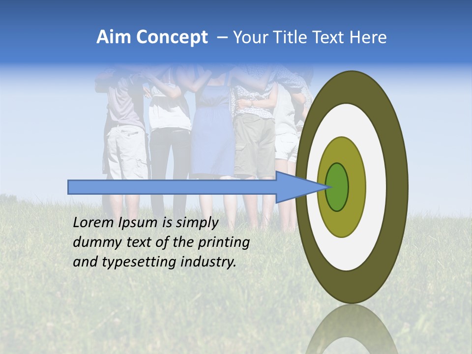 Woman Adolescent Grass PowerPoint Template