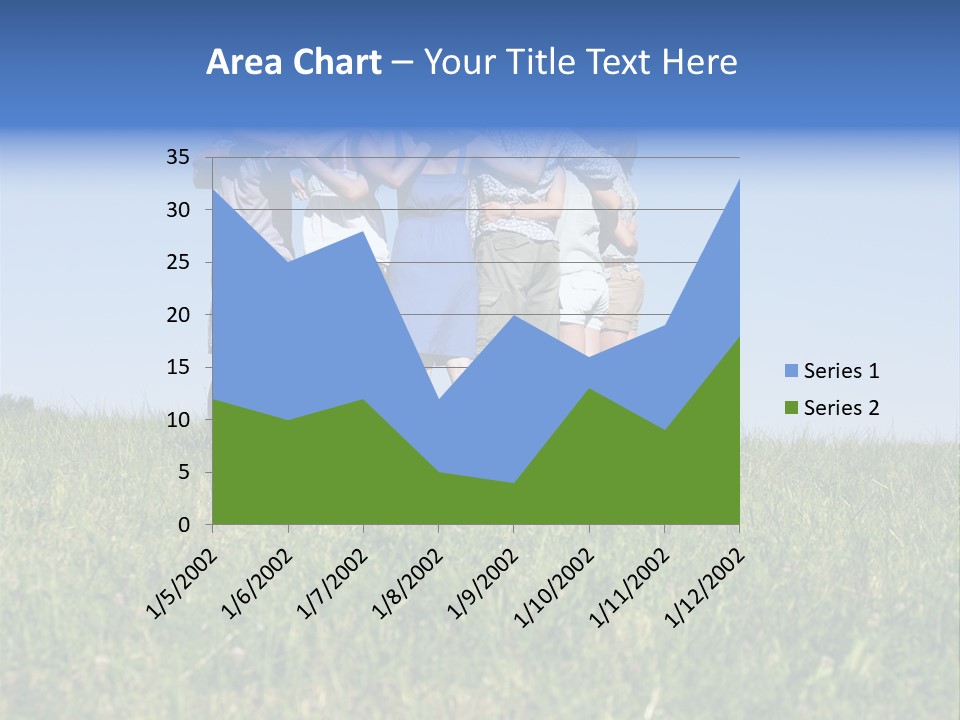 Woman Adolescent Grass PowerPoint Template