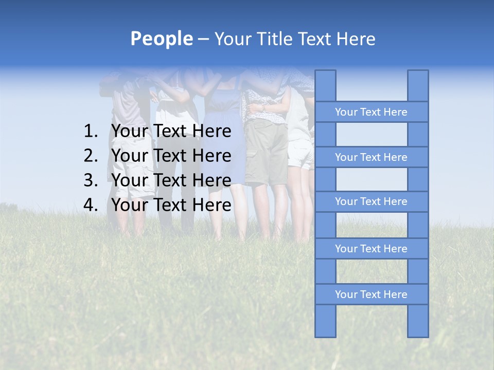 Woman Adolescent Grass PowerPoint Template