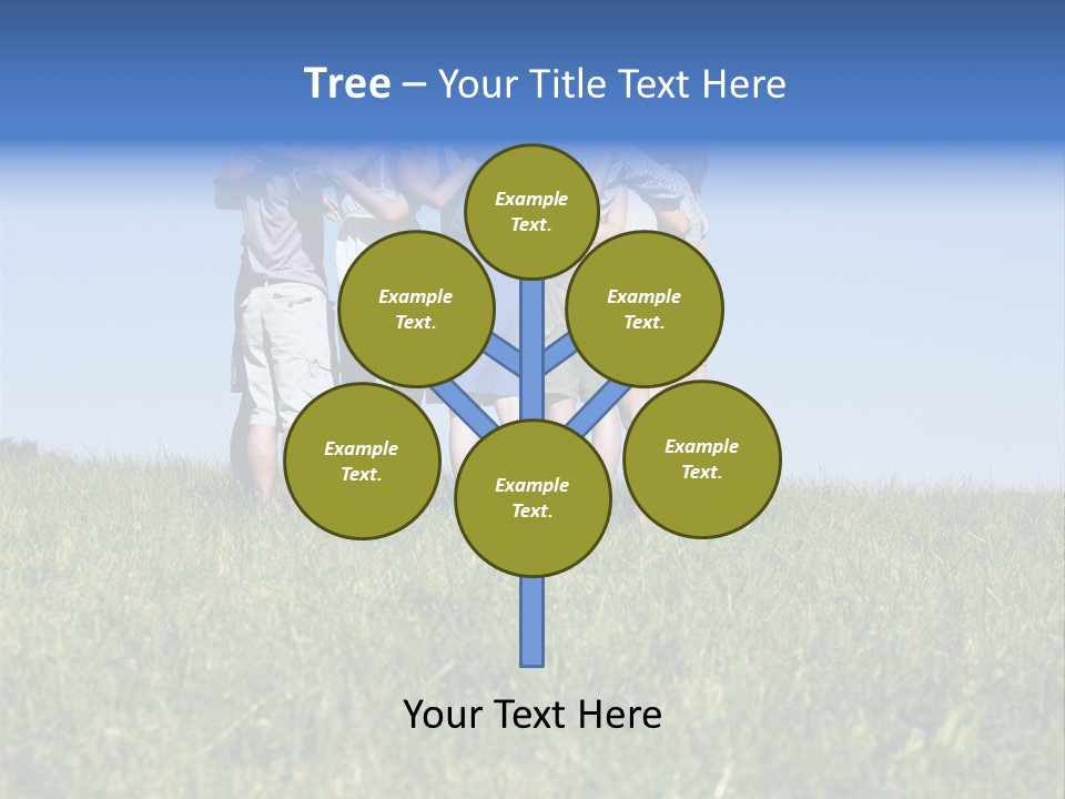 Woman Adolescent Grass PowerPoint Template