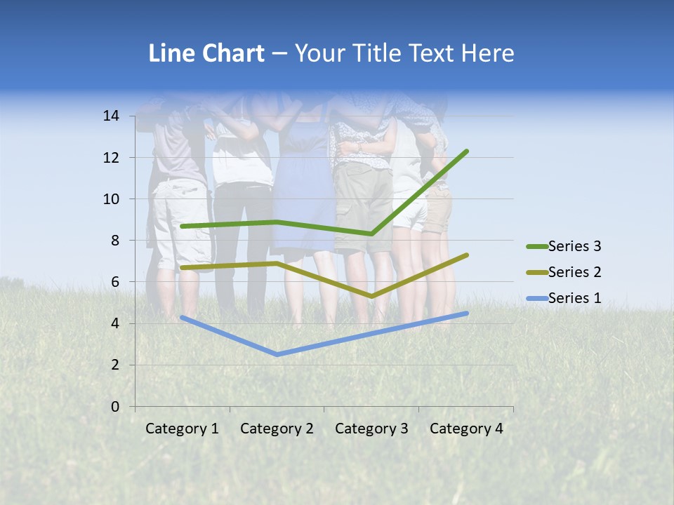 Woman Adolescent Grass PowerPoint Template