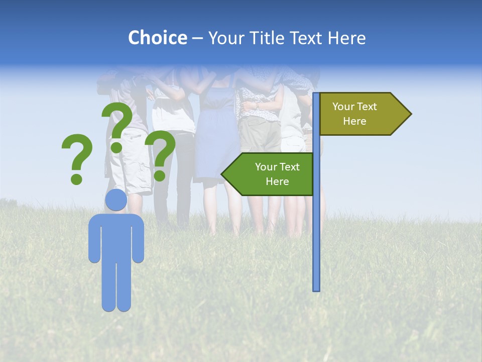 Woman Adolescent Grass PowerPoint Template