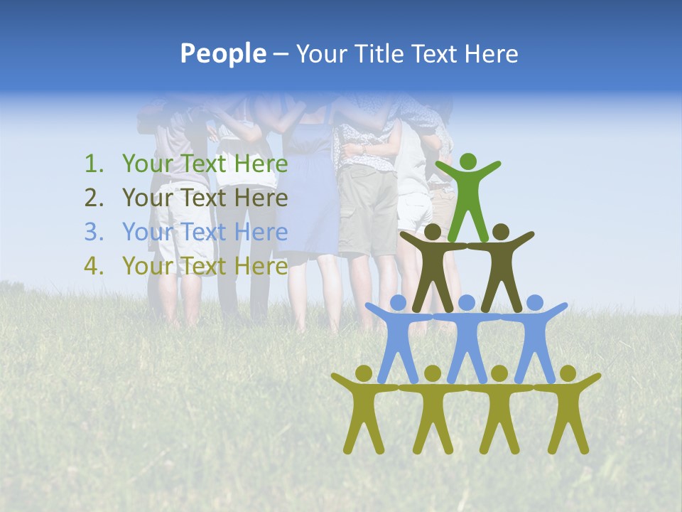 Woman Adolescent Grass PowerPoint Template