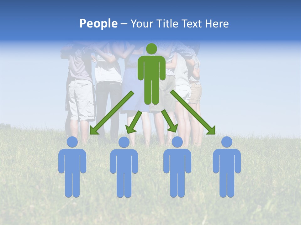 Woman Adolescent Grass PowerPoint Template