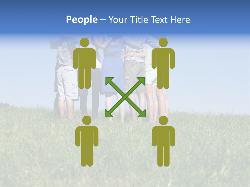 Woman Adolescent Grass PowerPoint Template