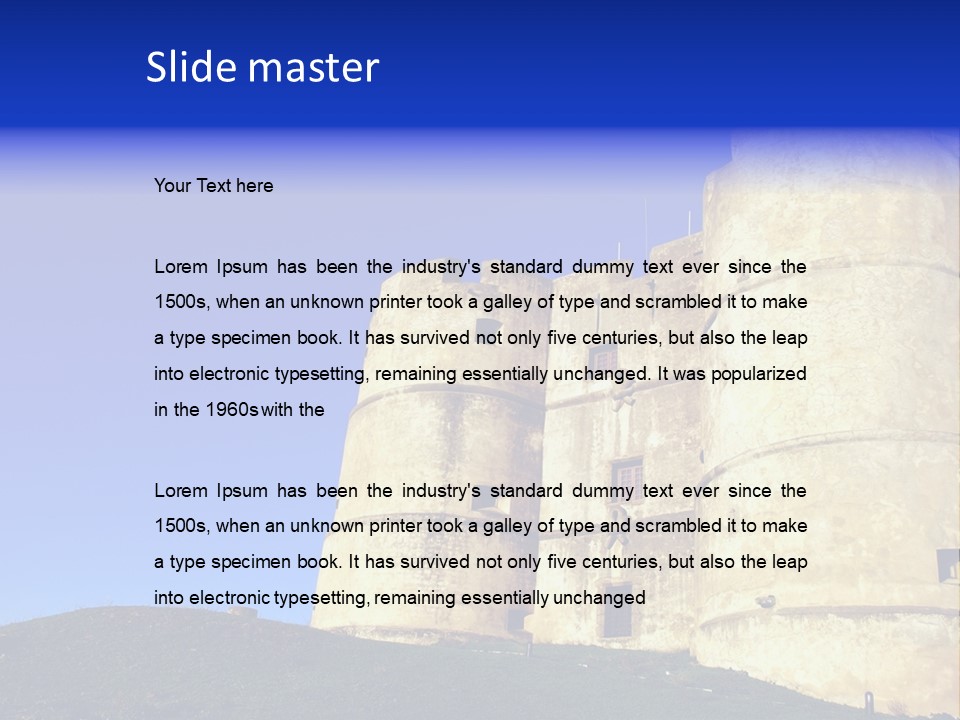 A Castle With A Blue Sky In The Background PowerPoint Template