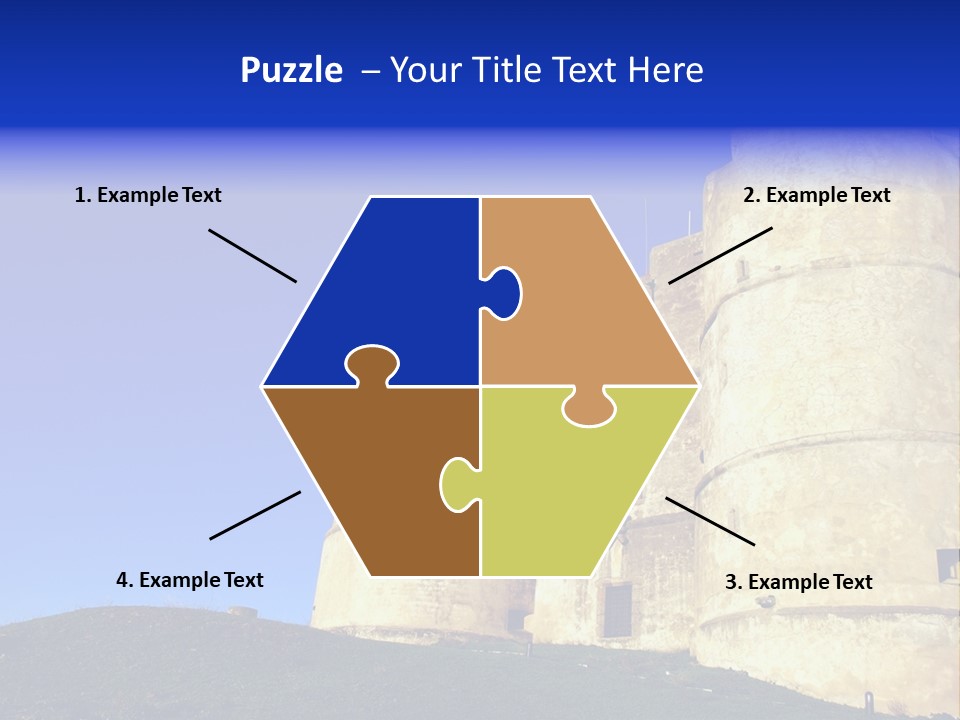 A Castle With A Blue Sky In The Background PowerPoint Template