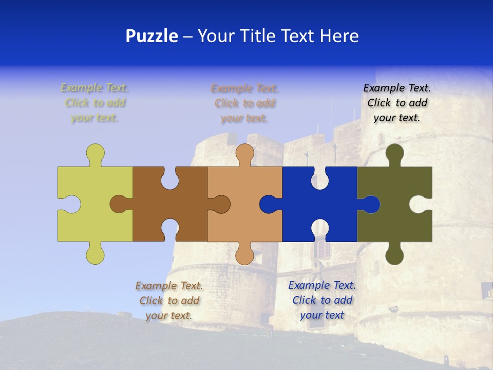 A Castle With A Blue Sky In The Background PowerPoint Template