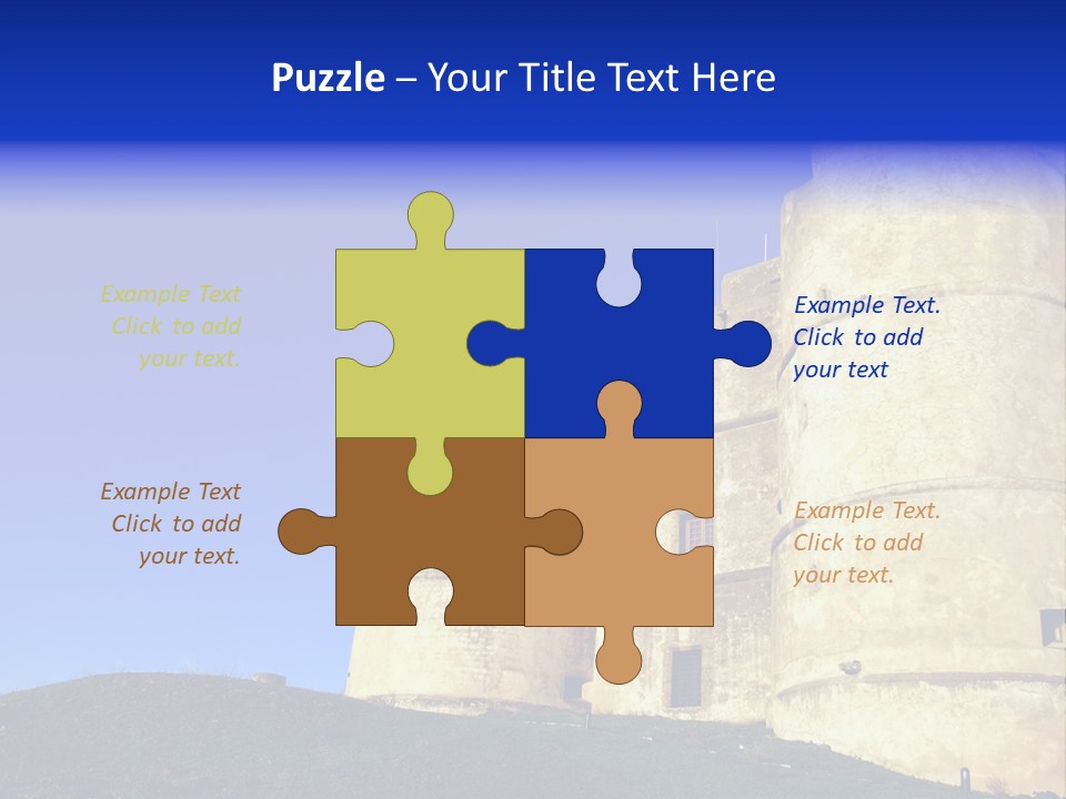 A Castle With A Blue Sky In The Background PowerPoint Template