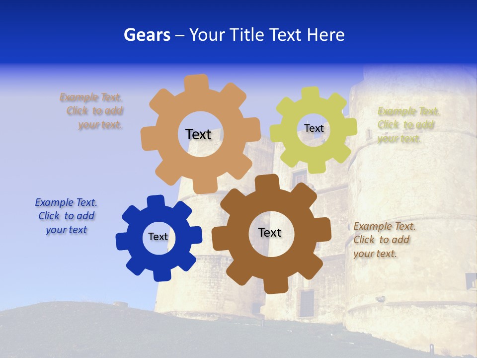 A Castle With A Blue Sky In The Background PowerPoint Template