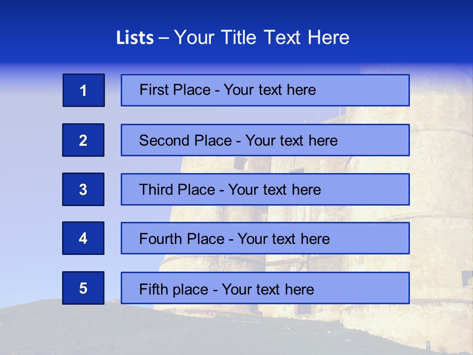 A Castle With A Blue Sky In The Background PowerPoint Template