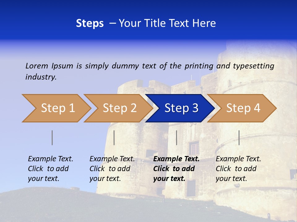 A Castle With A Blue Sky In The Background PowerPoint Template