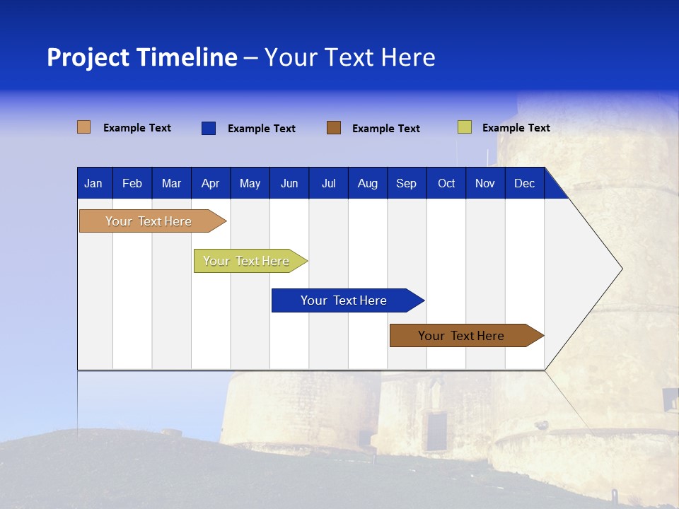 A Castle With A Blue Sky In The Background PowerPoint Template