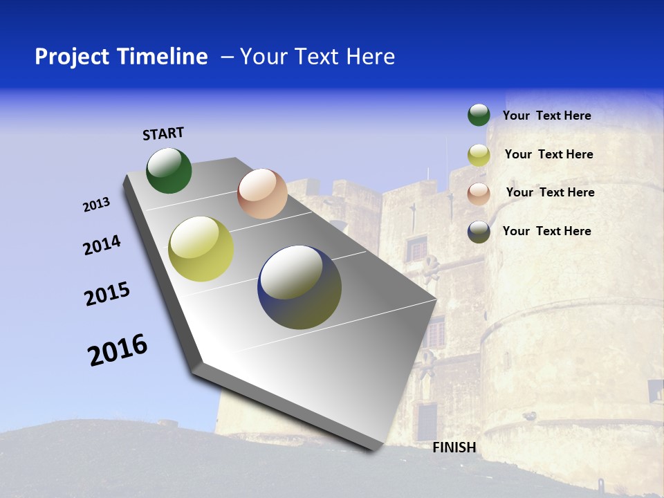 A Castle With A Blue Sky In The Background PowerPoint Template