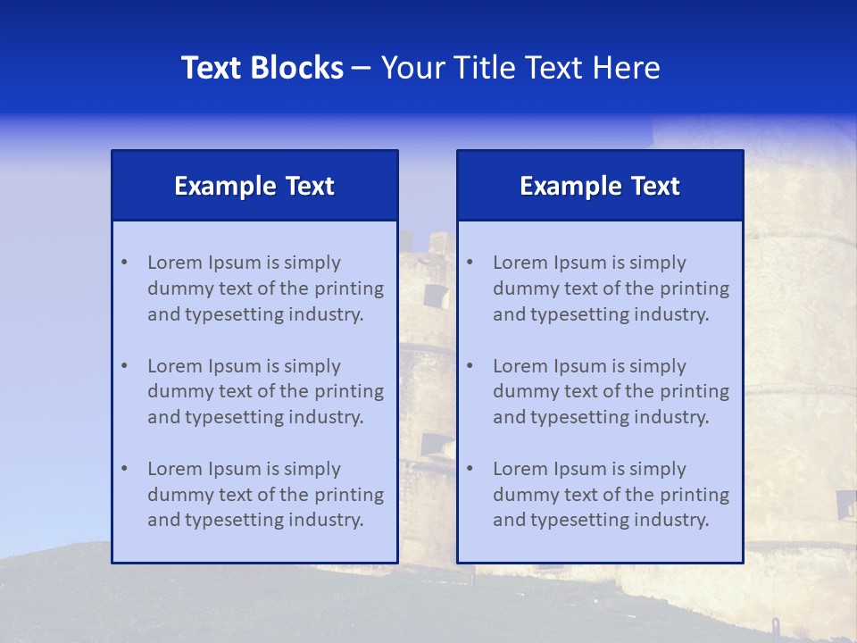 A Castle With A Blue Sky In The Background PowerPoint Template