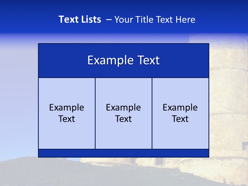 A Castle With A Blue Sky In The Background PowerPoint Template