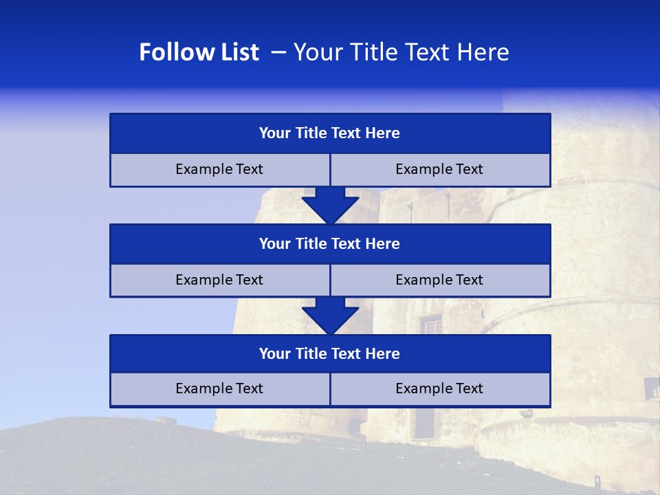 A Castle With A Blue Sky In The Background PowerPoint Template