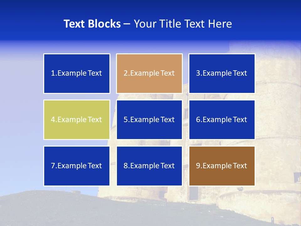 A Castle With A Blue Sky In The Background PowerPoint Template