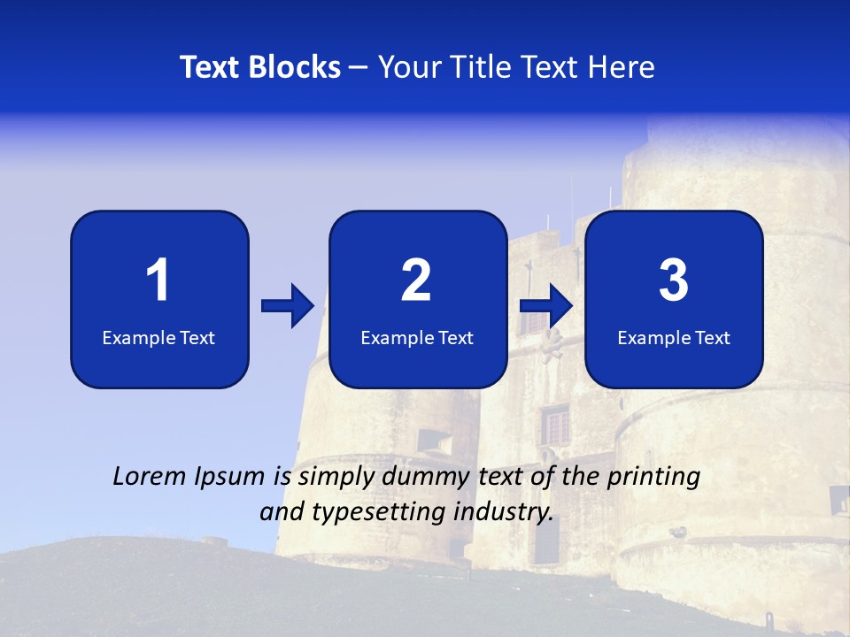 A Castle With A Blue Sky In The Background PowerPoint Template