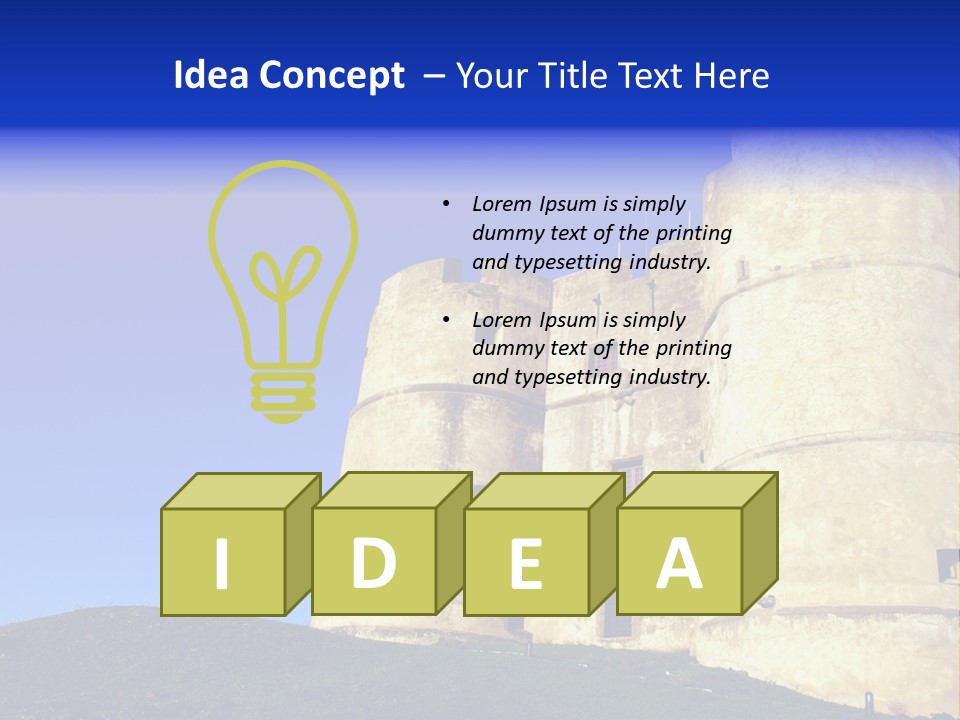 A Castle With A Blue Sky In The Background PowerPoint Template