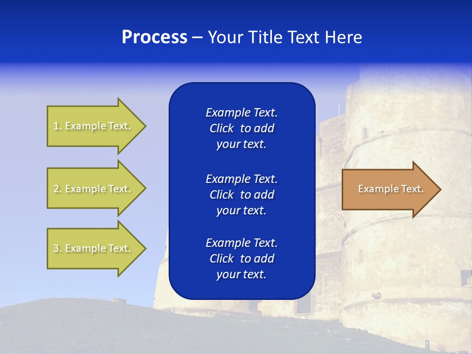 A Castle With A Blue Sky In The Background PowerPoint Template