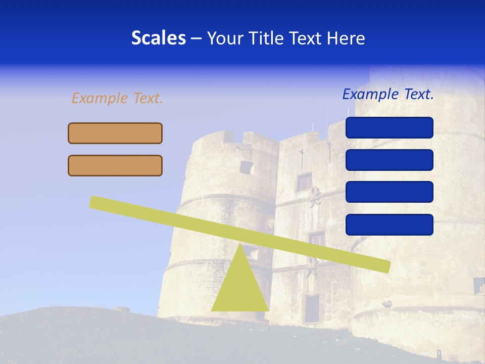 A Castle With A Blue Sky In The Background PowerPoint Template