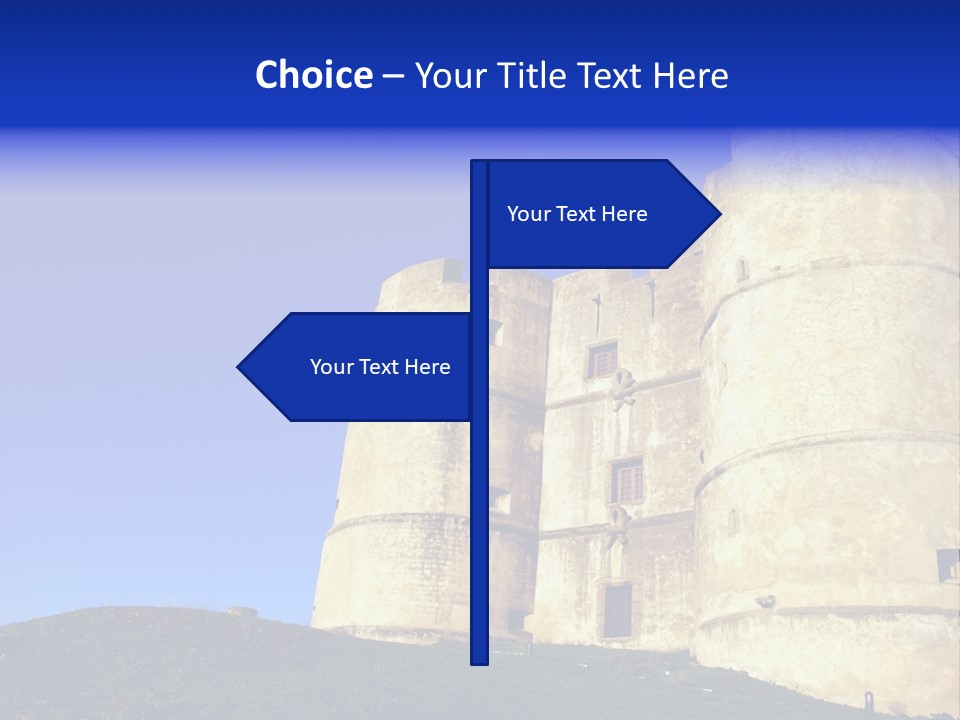 A Castle With A Blue Sky In The Background PowerPoint Template