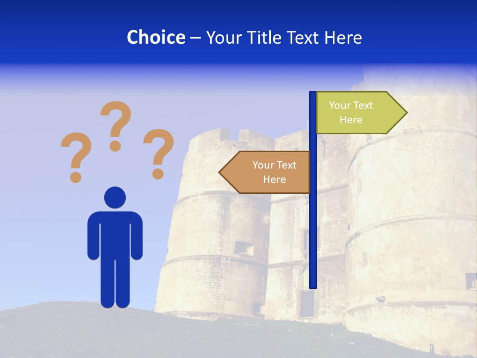 A Castle With A Blue Sky In The Background PowerPoint Template