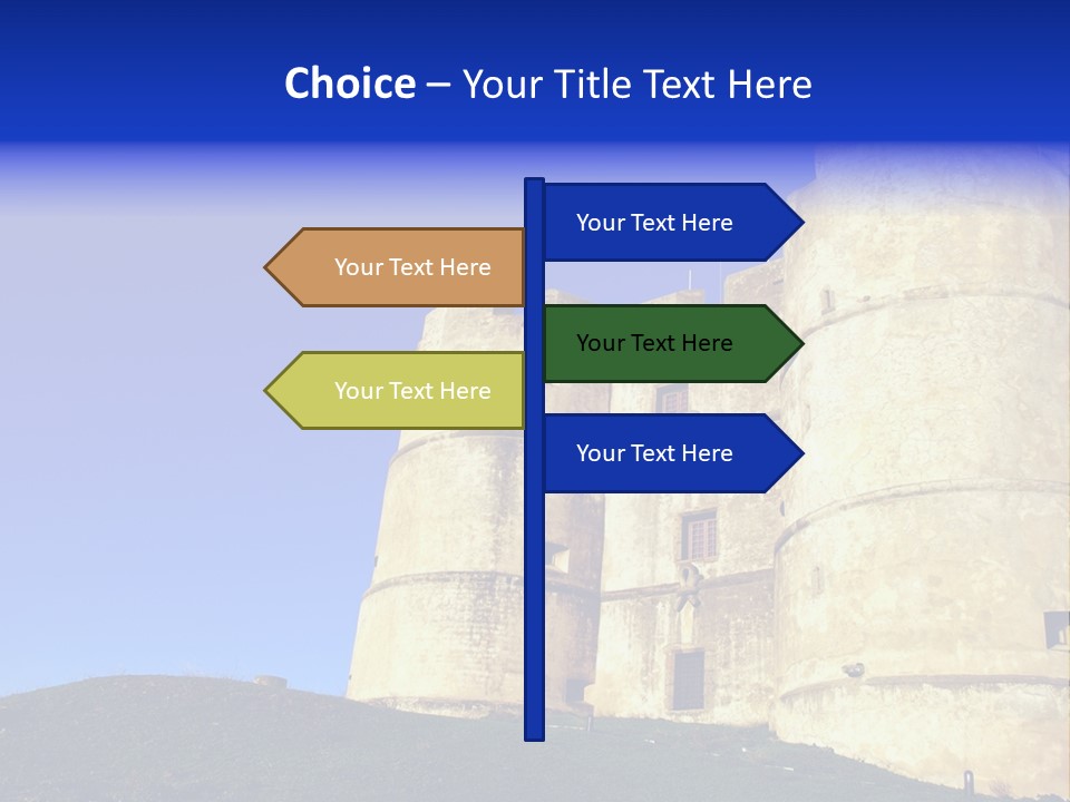 A Castle With A Blue Sky In The Background PowerPoint Template