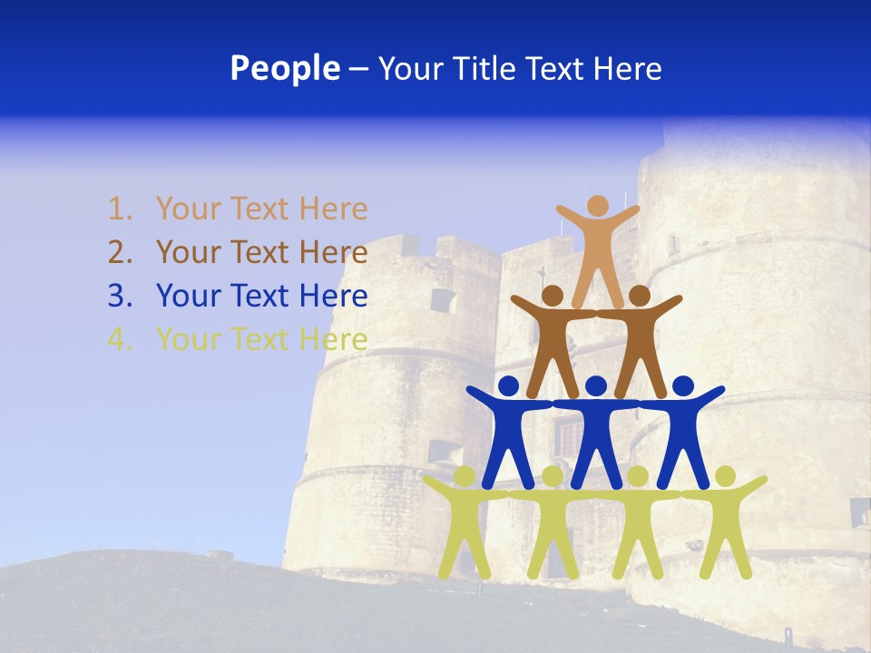 A Castle With A Blue Sky In The Background PowerPoint Template