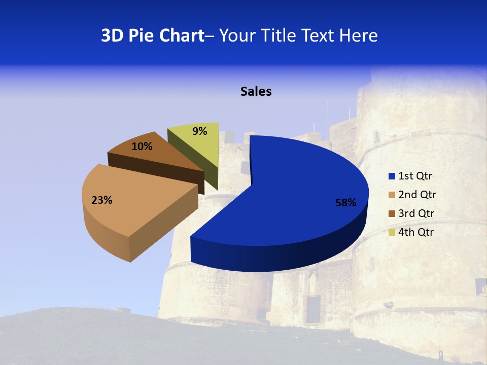 A Castle With A Blue Sky In The Background PowerPoint Template