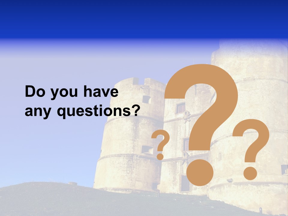 A Castle With A Blue Sky In The Background PowerPoint Template