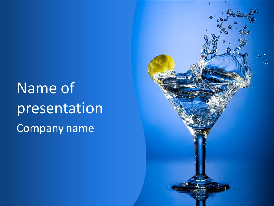 Refreshment Nature Gin PowerPoint Template