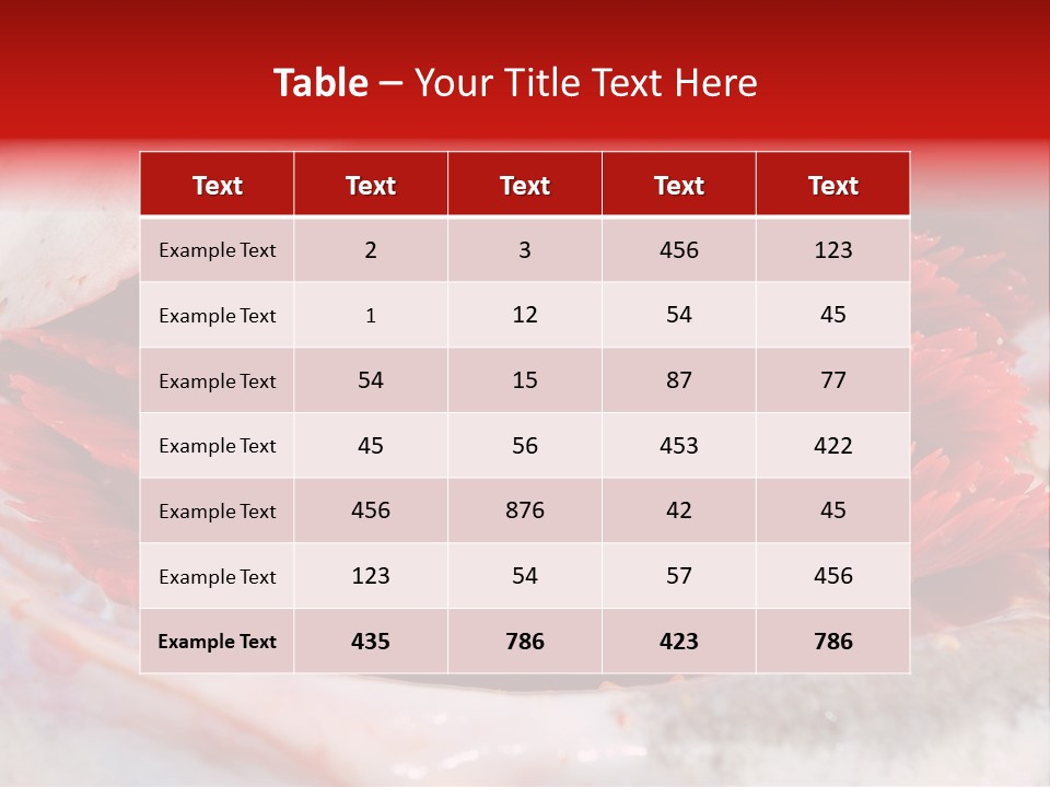 A Close Up Of A Red Flower On A White Surface PowerPoint Template