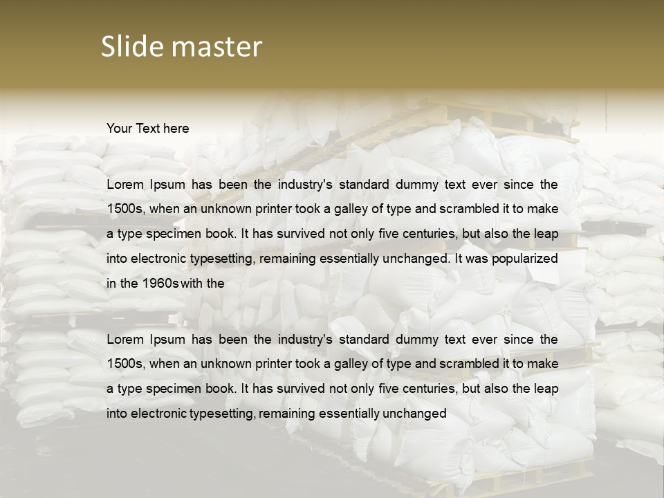 Sack Storage Crate PowerPoint Template