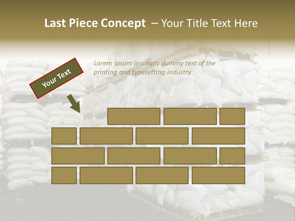 Sack Storage Crate PowerPoint Template