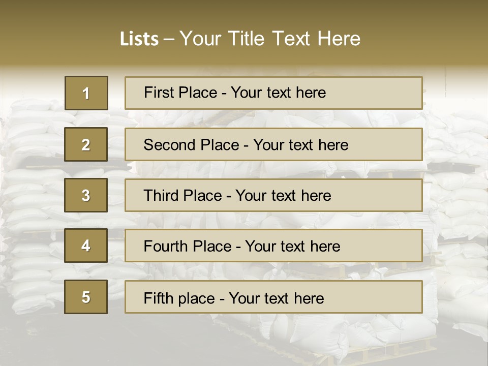 Sack Storage Crate PowerPoint Template